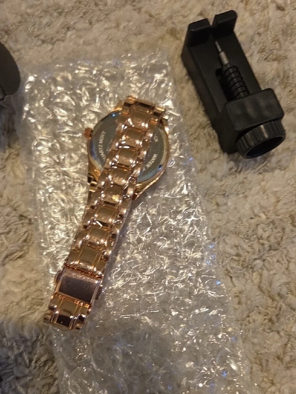 Women's Rose Gold Bracelet Watch - Elegant Link Strap